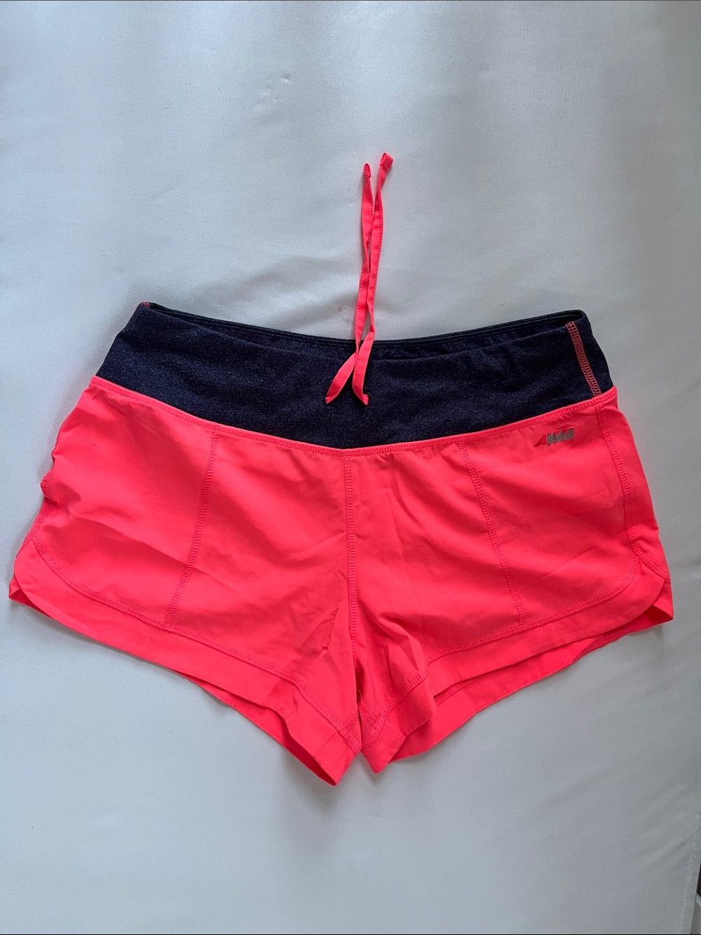 Avia Neon Pink Athletic Shorts with Black Waistband
